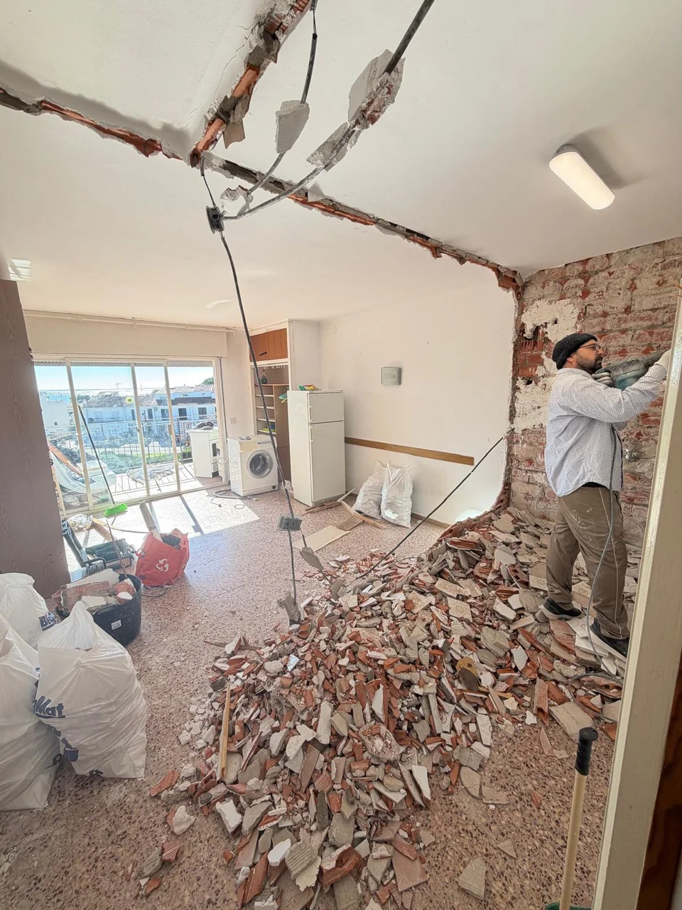 Enderroc durant una reforma de cuina a Sabadell